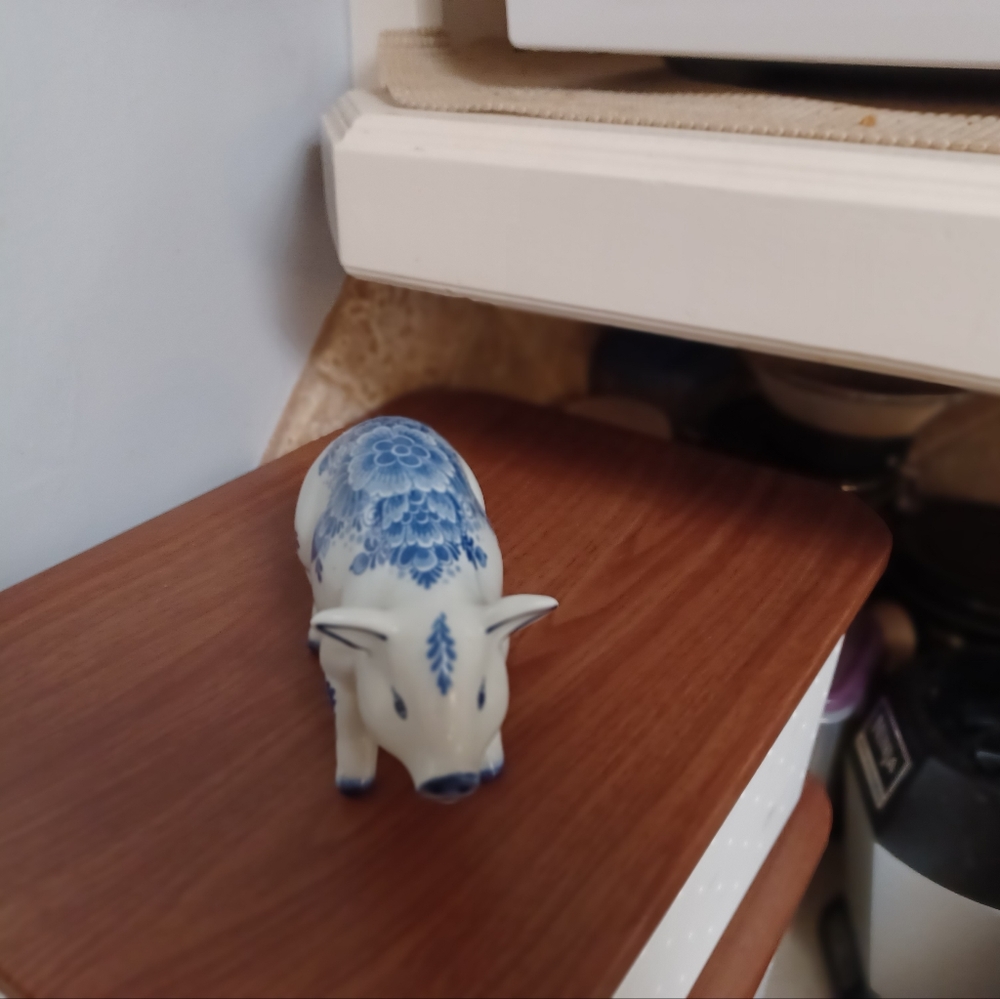 Porcelain pig bought in Aruba Airport